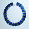 blue enamel collar with square segments