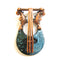 Blue enamel Lyre brooch in copper by Matisse 