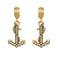 Nautical Anchor drop clip earrings