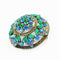 Green and Blue Rhinestone Brooch